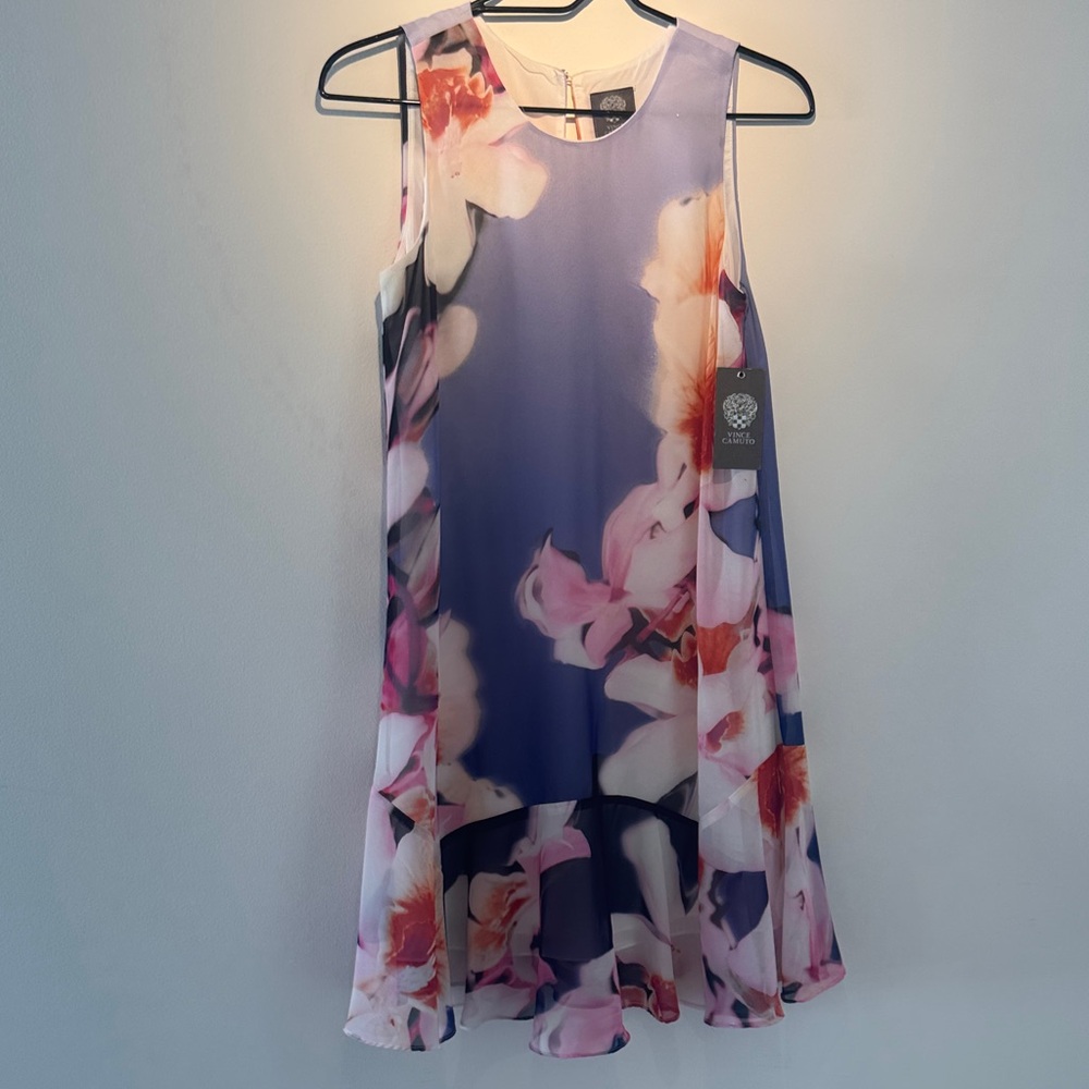 Vince Camuto Floral Mini Dress - Blue and Pink